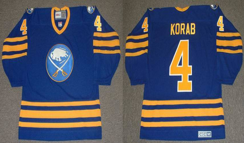 2019 Men Buffalo Sabres #4 Korab blue CCM NHL jerseys